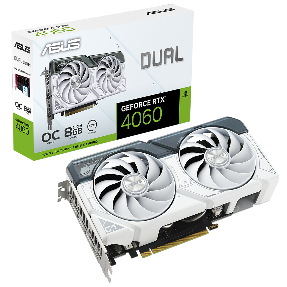 ASUS DUAL WHITE GeForce RTX 4060 8GB OC 128 Bit GDDR6 Ekran Kartı