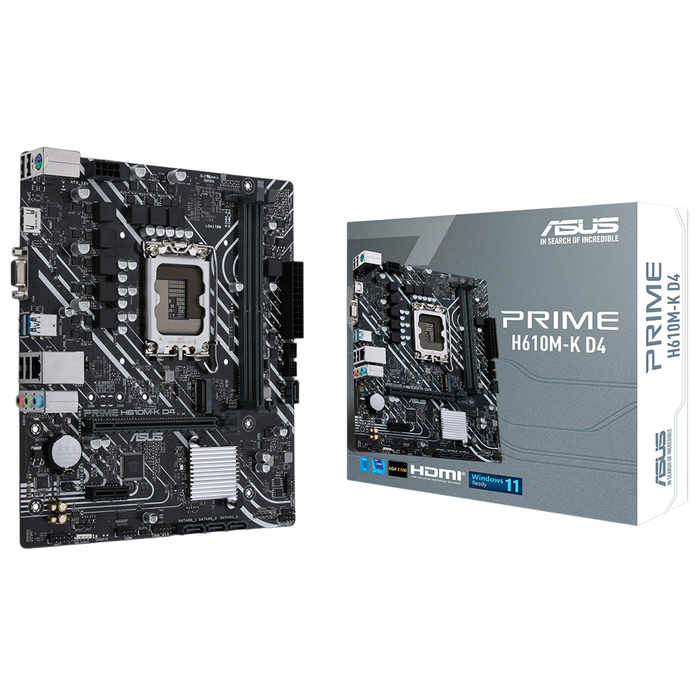 ASUS PRIME H610M-K D4 3200MHz DDR4 1700 Soket mATX Anakart