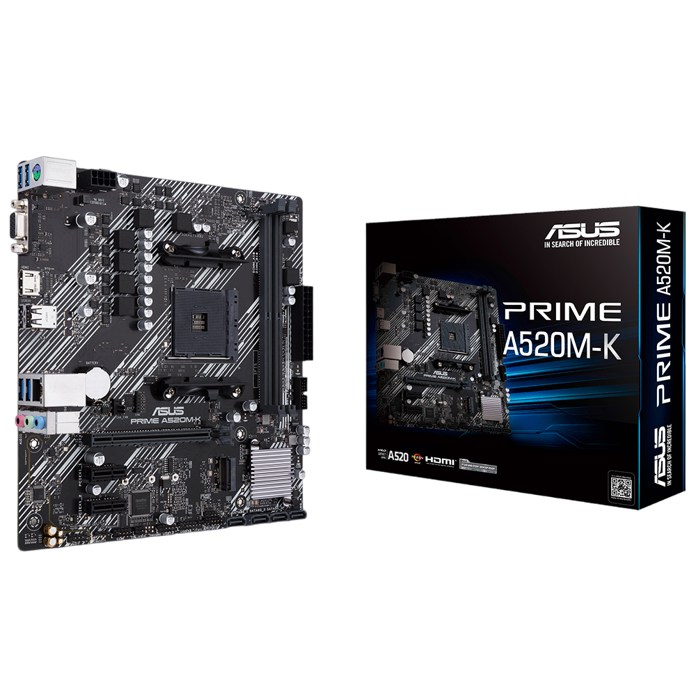 ASUS PRIME A520M-K 4600MHz DDR4 AM4 Soket mATX Anakart